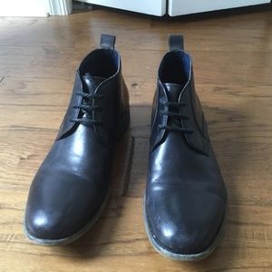 Steve Madden Boro Black Leat Boot